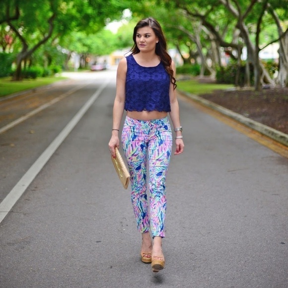 Lilly Pulitzer Colorful Ankle Pants - Picture 1 of 12